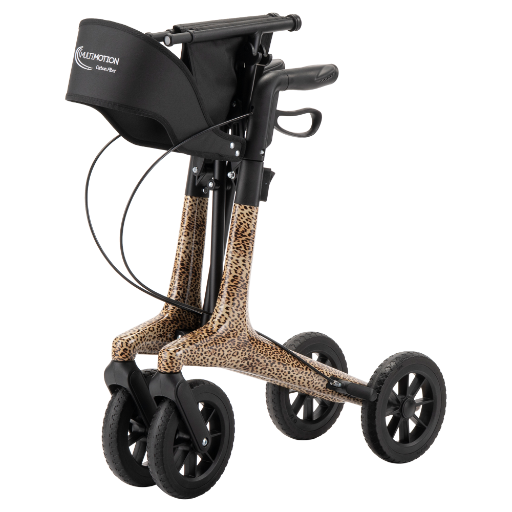 MultiMotion MultiMotion Carbon rollator met softwielen - Maat M - Panterprint