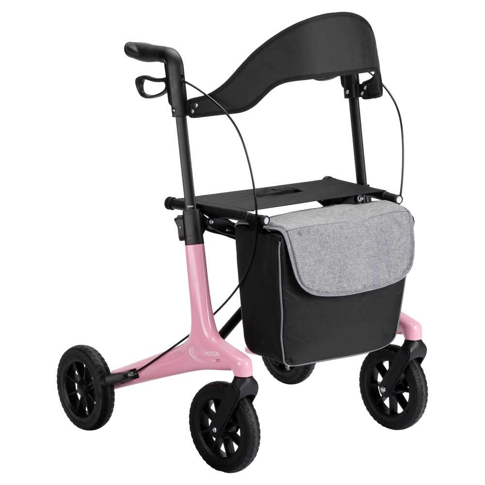 MultiMotion MultiMotion Carbon rollator met softwielen - Maat M - Roze