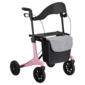 MultiMotion MultiMotion Carbon rollator met softwielen - Maat M - Roze