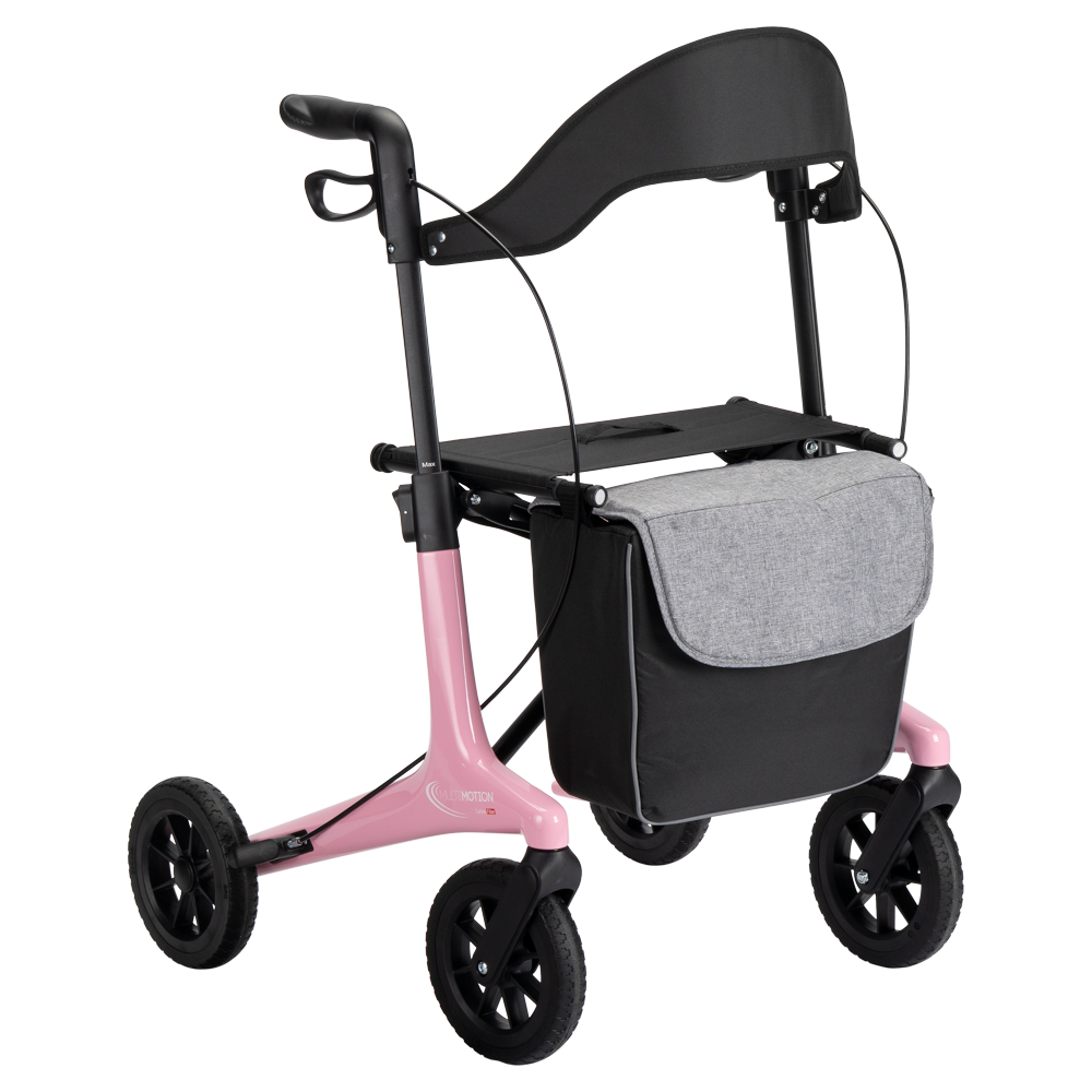 MultiMotion MultiMotion Carbon rollator met softwielen - Maat M - Roze