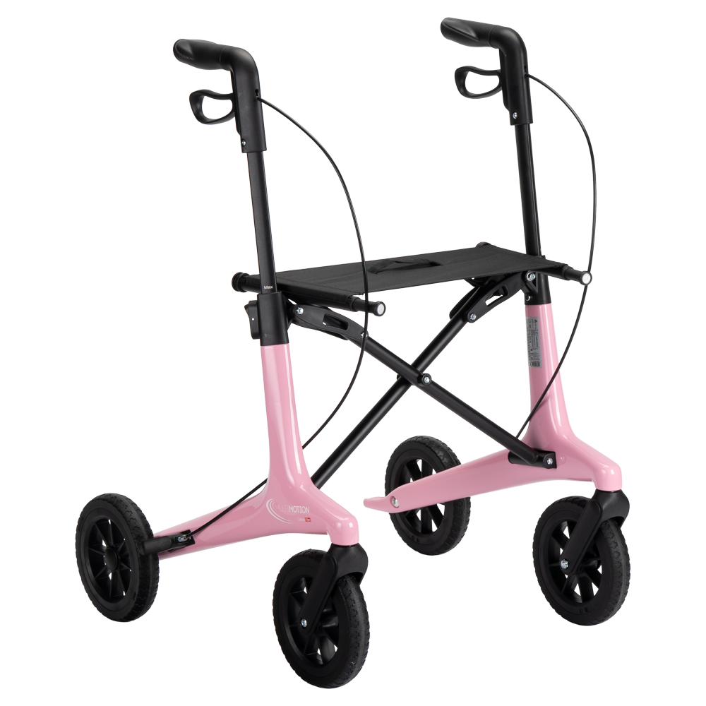 MultiMotion MultiMotion Carbon rollator met softwielen - Maat M - Roze