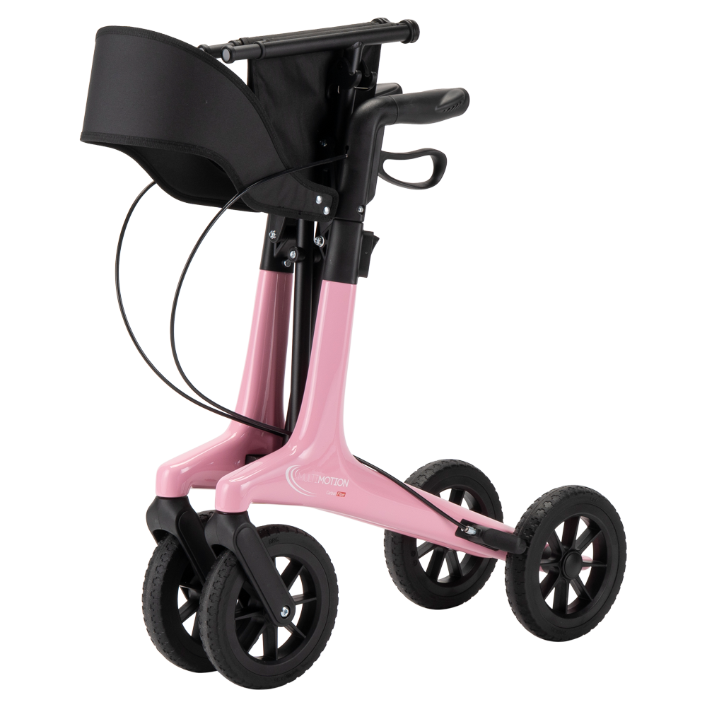 MultiMotion MultiMotion Carbon rollator met softwielen - Maat M - Roze