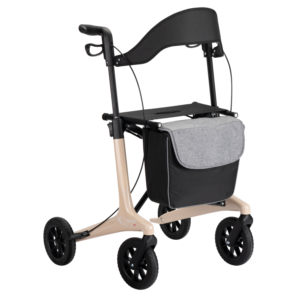 MultiMotion MultiMotion Carbon rollator met softwielen - Maat L - Beige