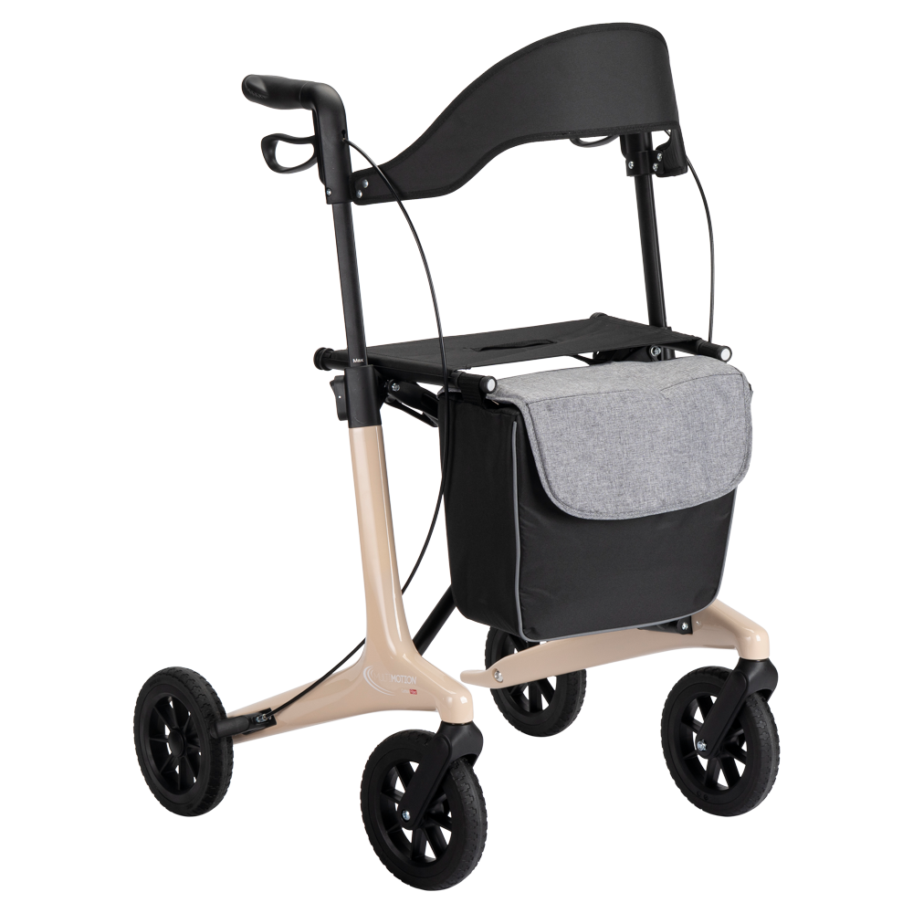 MultiMotion MultiMotion Carbon rollator met softwielen - Maat L - Beige
