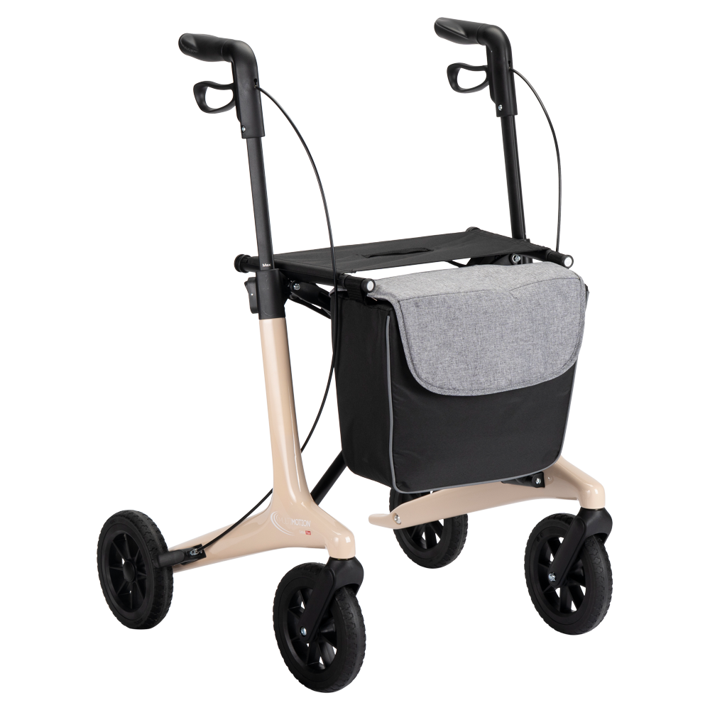MultiMotion MultiMotion Carbon rollator met softwielen - Maat L - Beige