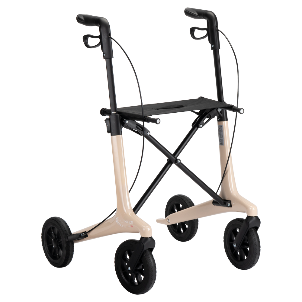 MultiMotion MultiMotion Carbon rollator met softwielen - Maat L - Beige