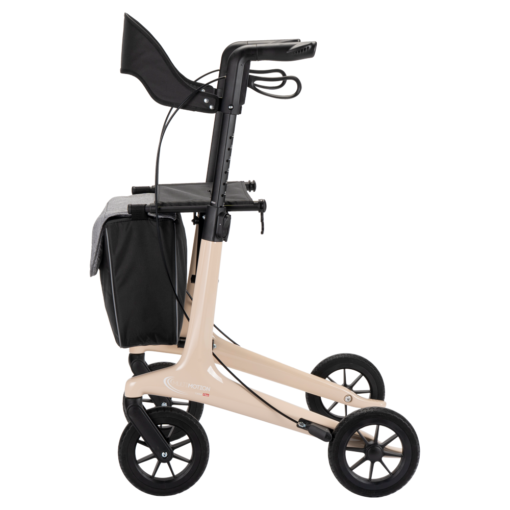 MultiMotion MultiMotion Carbon rollator met softwielen - Maat L - Beige