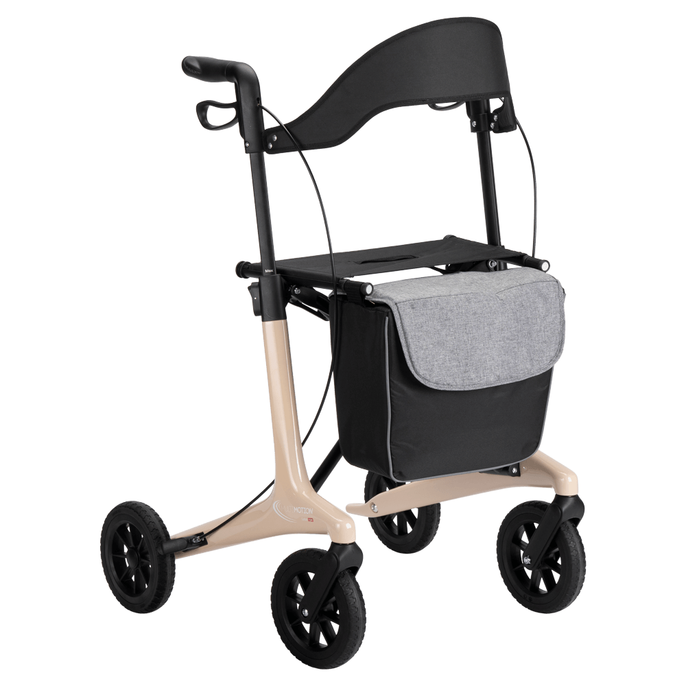 MultiMotion MultiMotion Carbon rollator met softwielen - Maat M - Beige
