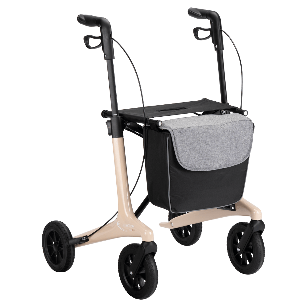 MultiMotion MultiMotion Carbon rollator met softwielen - Maat M - Beige