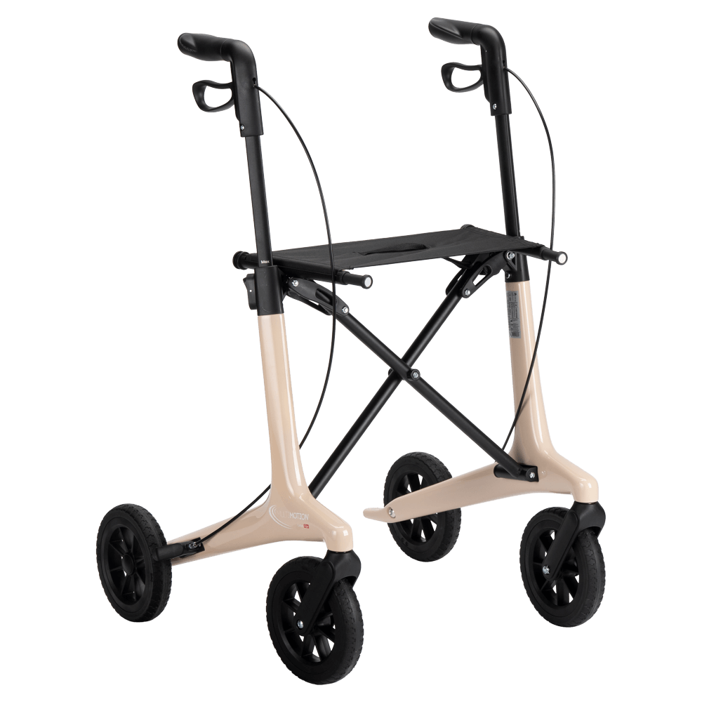 MultiMotion MultiMotion Carbon rollator met softwielen - Maat M - Beige