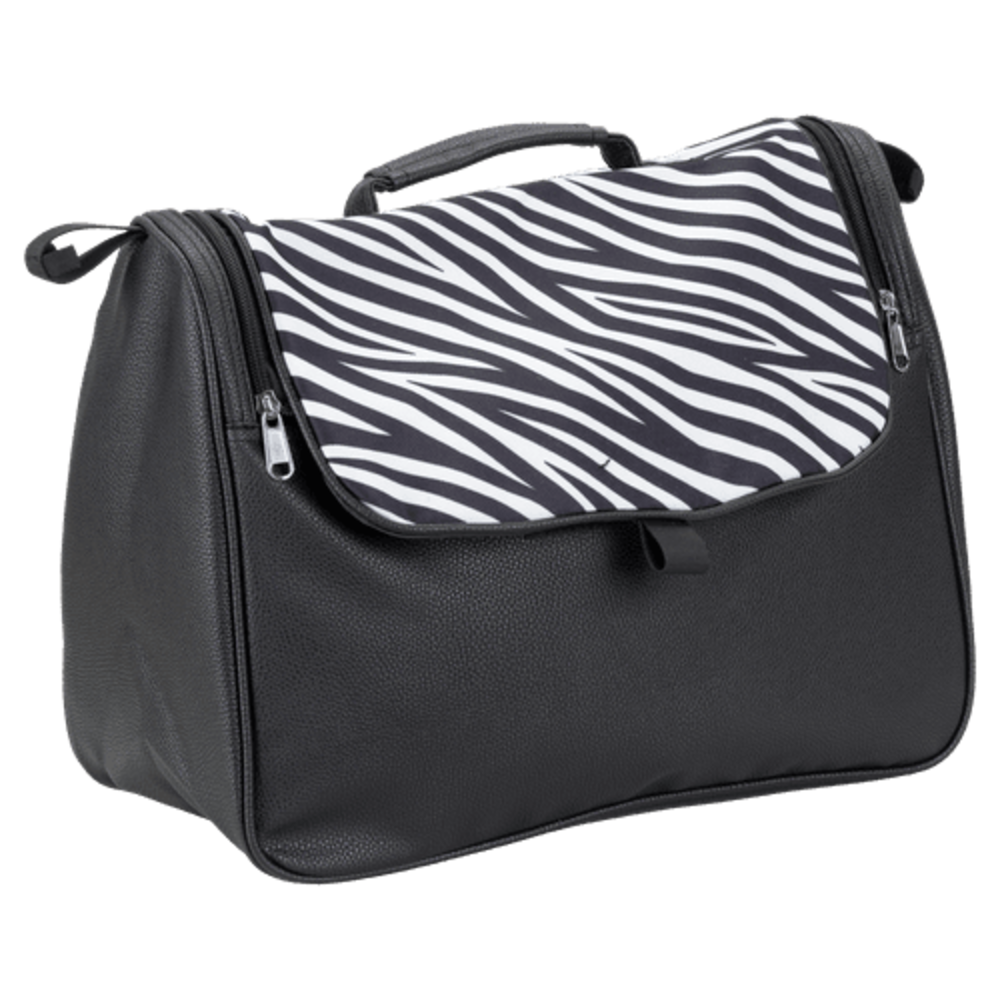 MultiMotion Rollatortas skai leer met zebraprint en ritssluiting