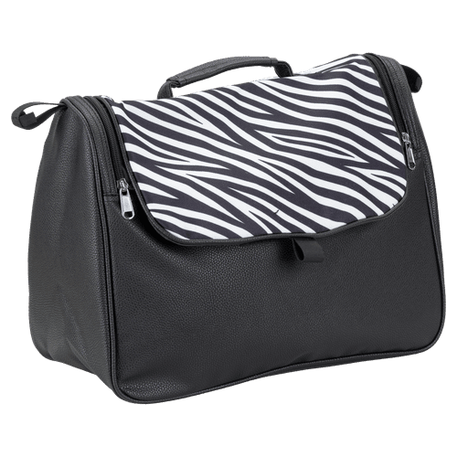 MultiMotion Rollatortas skai leer met zebraprint en ritssluiting