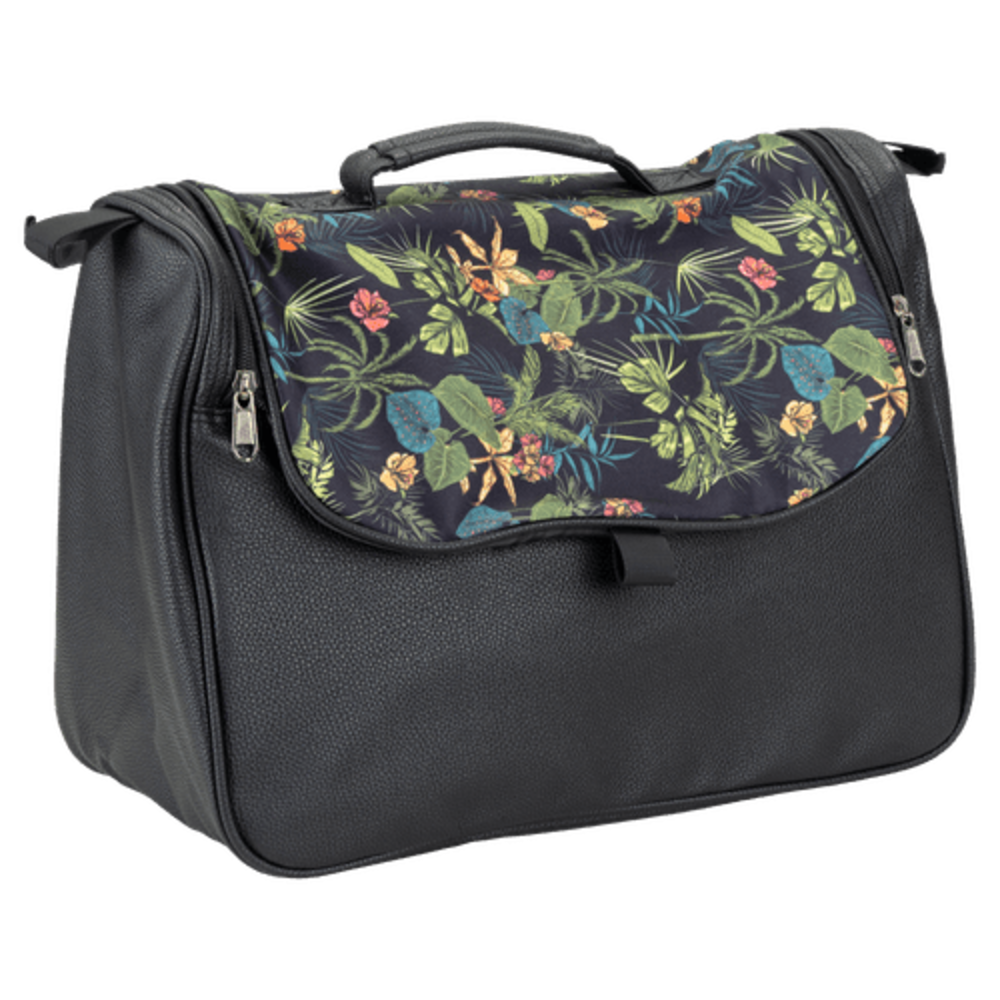 MultiMotion Rollatortas skai leer met bloemenprint en ritssluiting