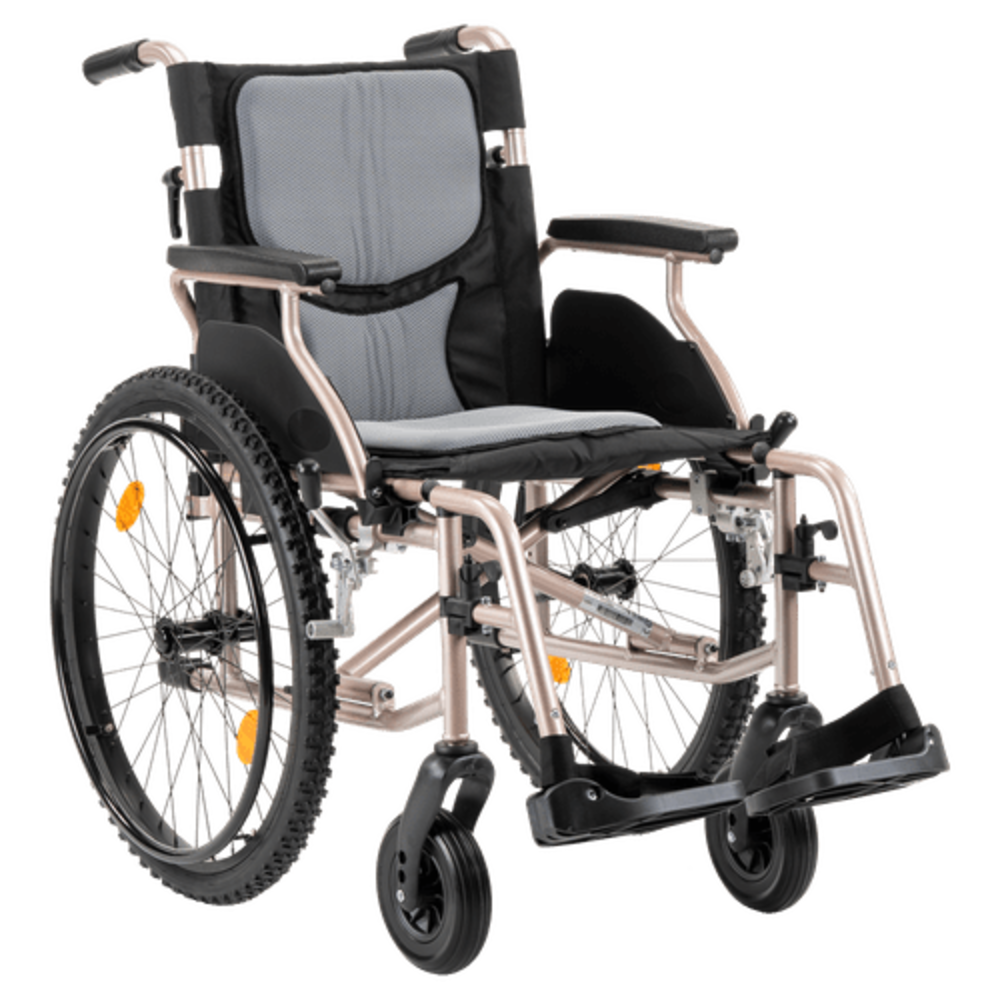 MultiMotion MultiMotion M10 rolstoel met mountainbike luchtbanden en verstelbare handvatten, lichtgewicht - 50 cm - Champagne