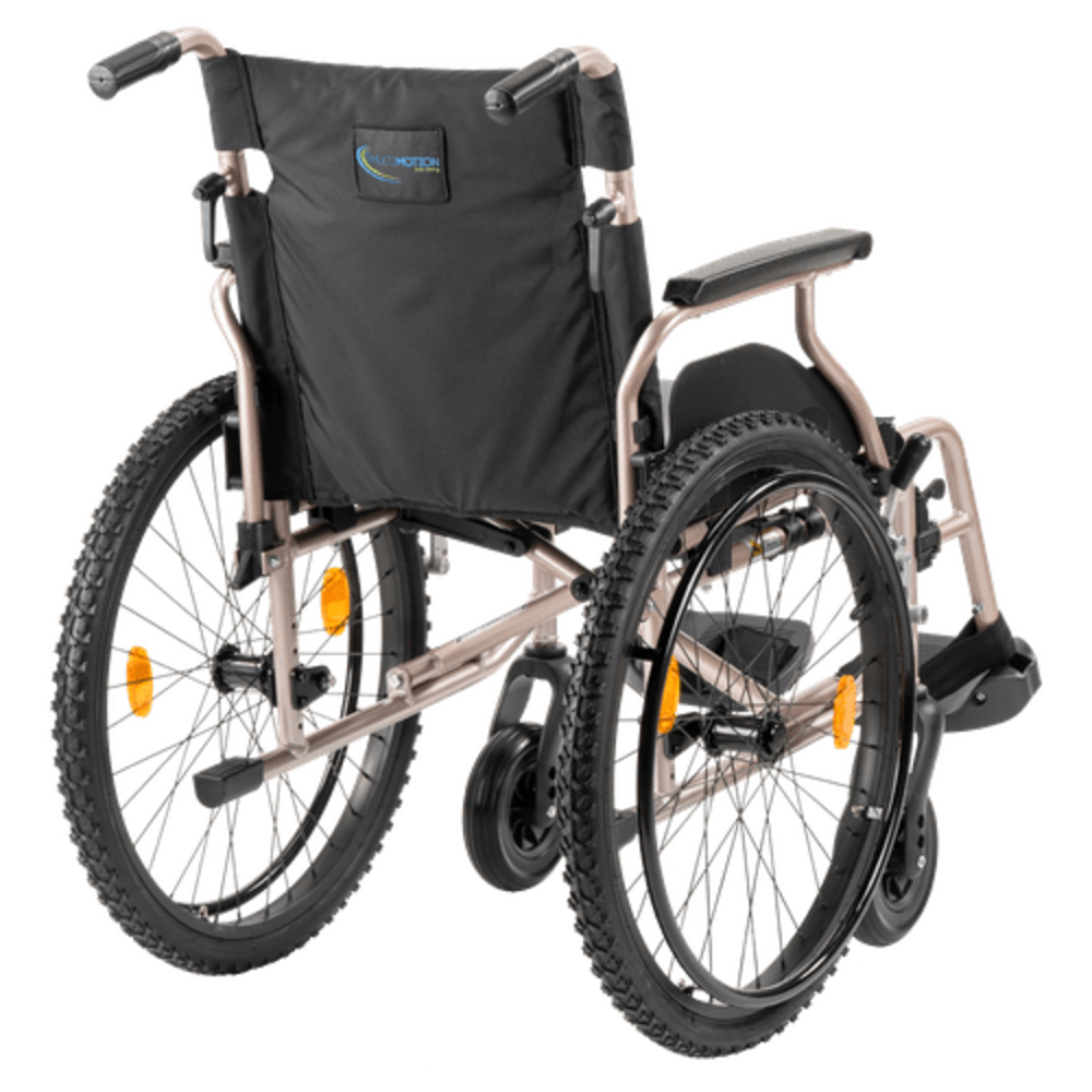 MultiMotion MultiMotion M10 rolstoel met mountainbike luchtbanden en verstelbare handvatten, lichtgewicht - 45 cm - Champagne
