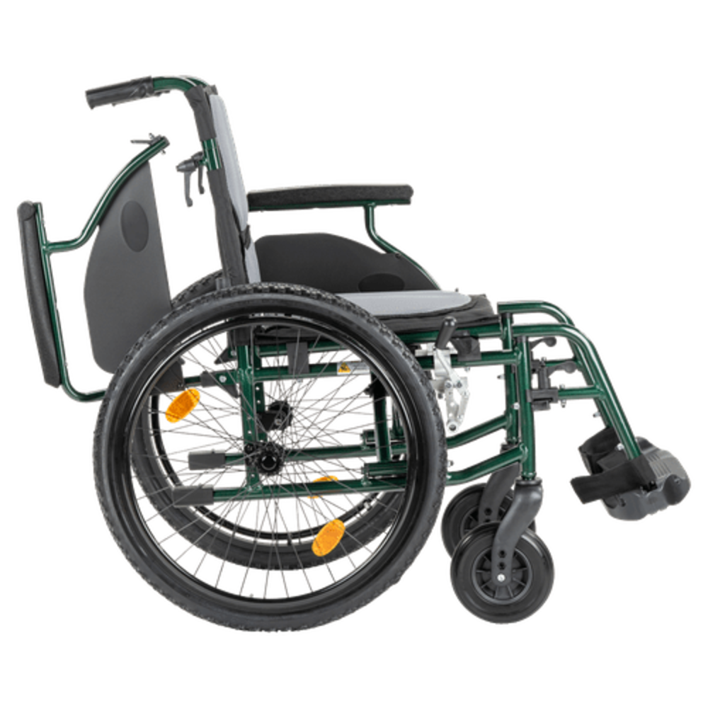 MultiMotion MultiMotion M10 rolstoel met mountainbike luchtbanden en verstelbare handvatten, lichtgewicht - 45 cm - Groen