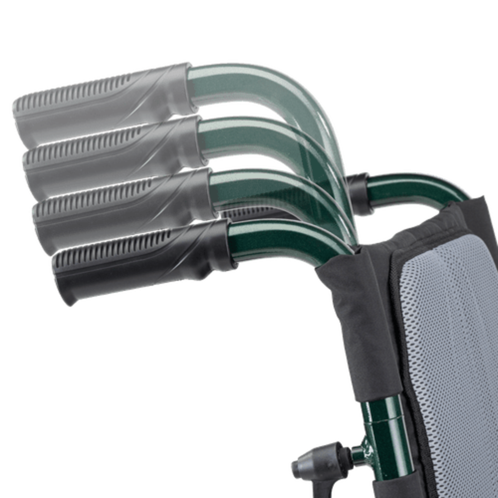 MultiMotion MultiMotion M10 rolstoel met mountainbike luchtbanden en verstelbare handvatten, lichtgewicht - 45 cm - Groen