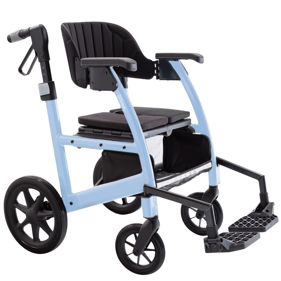 Triumph Triumph Prestige rolstoel/rollator 2 in 1. Sky Blue Triumph Triumph Prestige rolstoel/rollator 2 in 1. Sky Blue