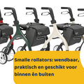 Smalle rollators: geschikt voor binnen én buiten