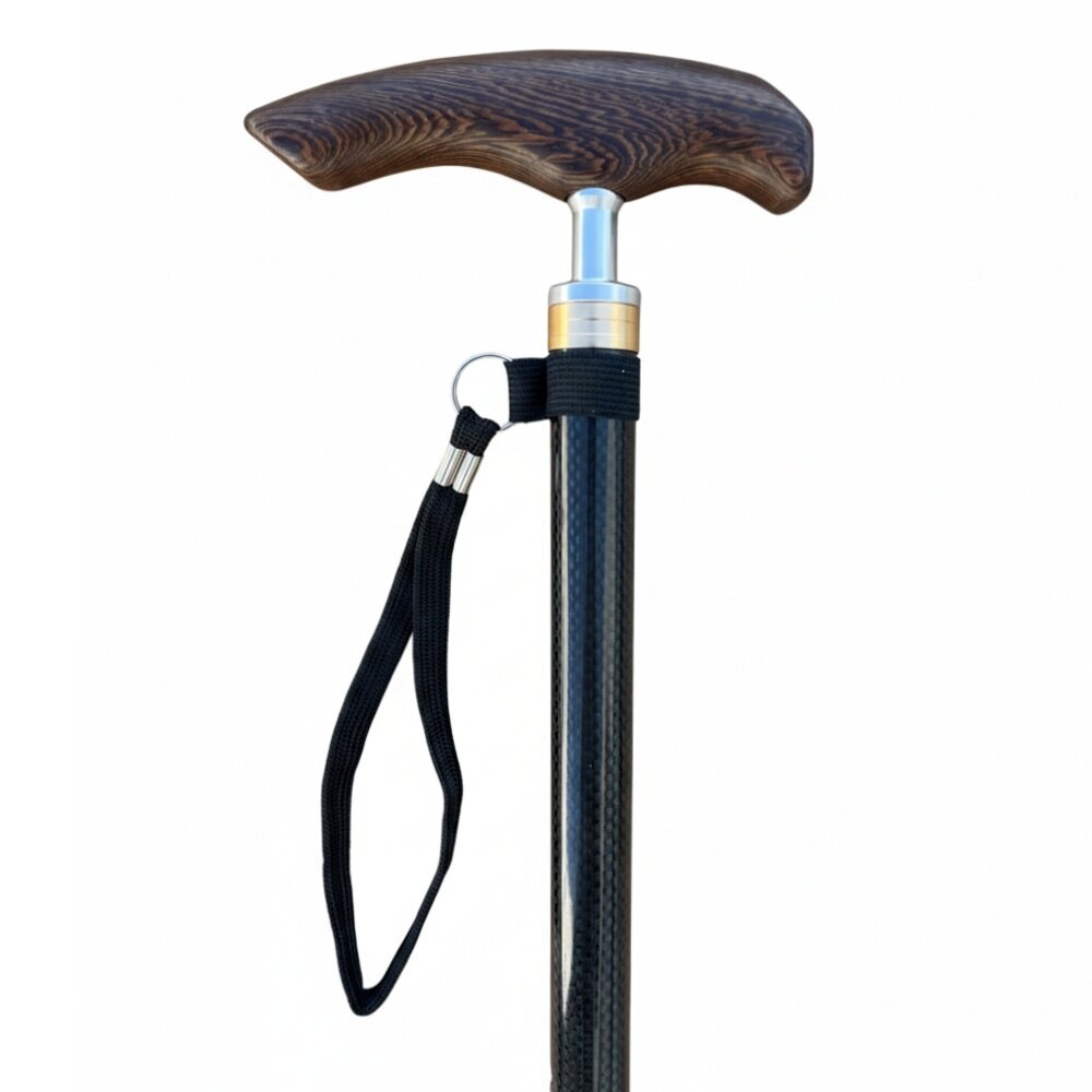 MultiMotion MultiMotion wandelstok Carbon met houten handvat