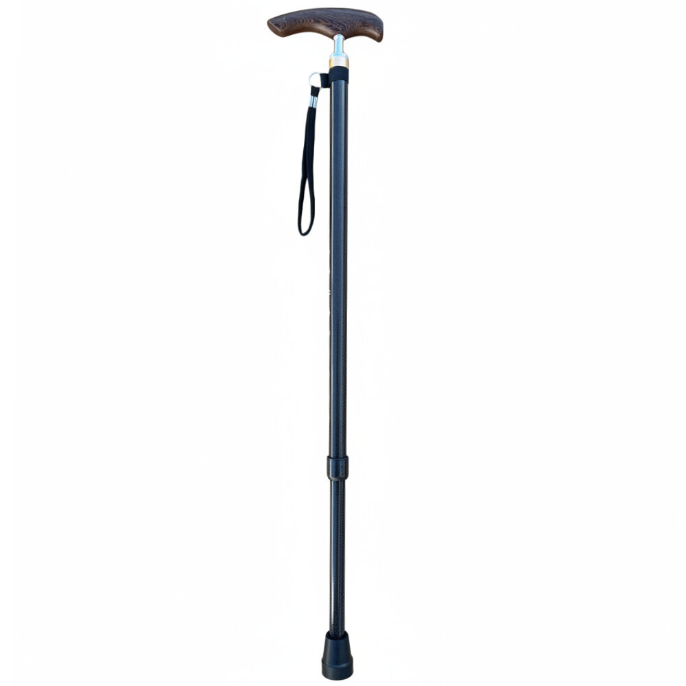 MultiMotion MultiMotion wandelstok Carbon met houten handvat