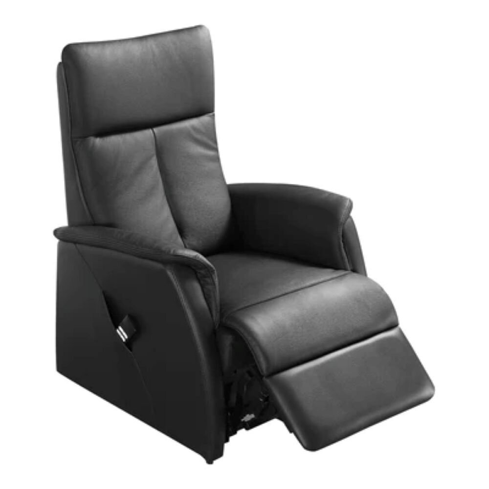 Basiq-seats Flex Sta-op stoel met 2 motoren - Leer, Zwart