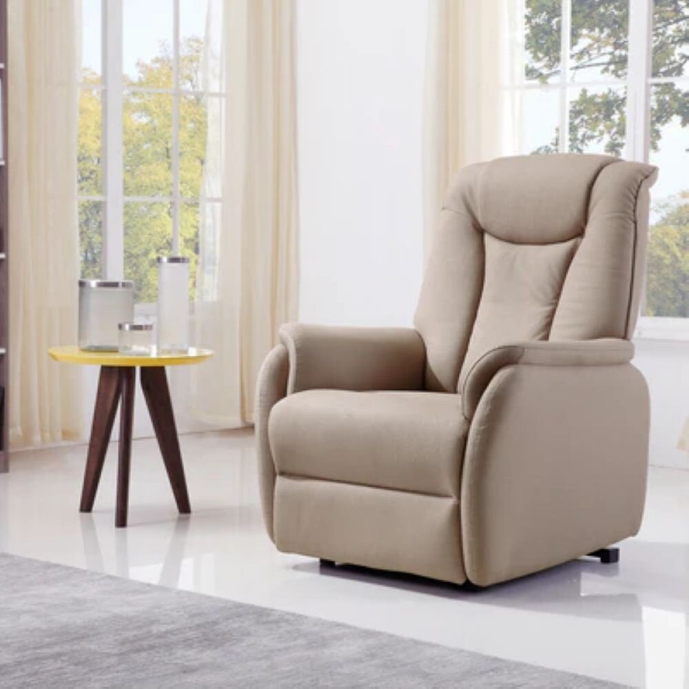 Basiq-seats Paris Powerlift Sta-op stoel met 2 motoren - Stof, Licht taupe