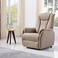Basiq-seats Paris Powerlift Sta-op stoel met 2 motoren - Stof, Licht taupe