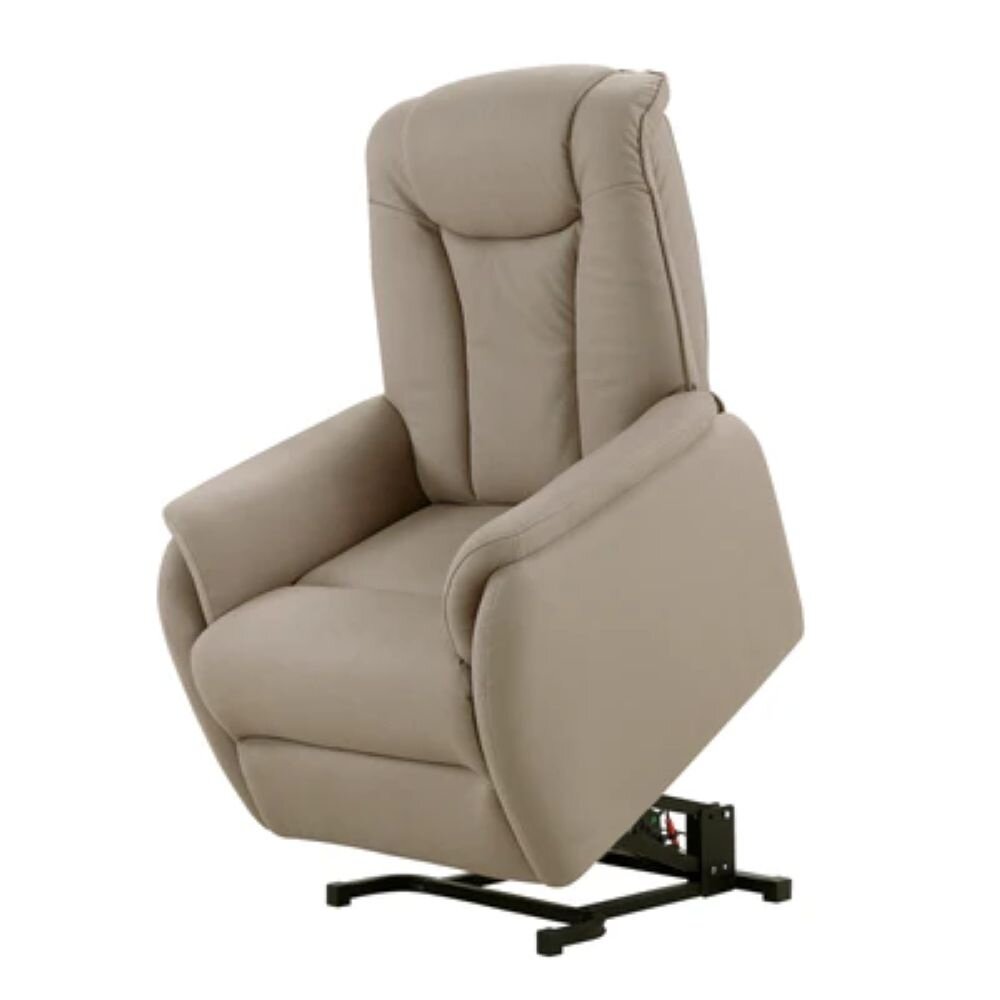Basiq-seats Paris Powerlift Sta-op stoel met 2 motoren - Stof, Licht taupe