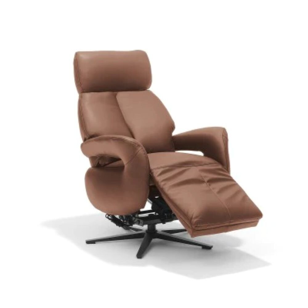 Basiq-seats Sevilla draaibare Sta-op stoel met 2 motoren - Ingebouwde accu - Cognac