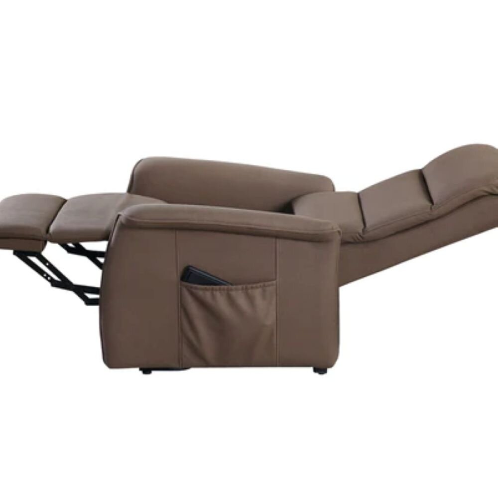 Basiq-seats Turin Sta-op stoel met 2 motoren - Stof, Bruin