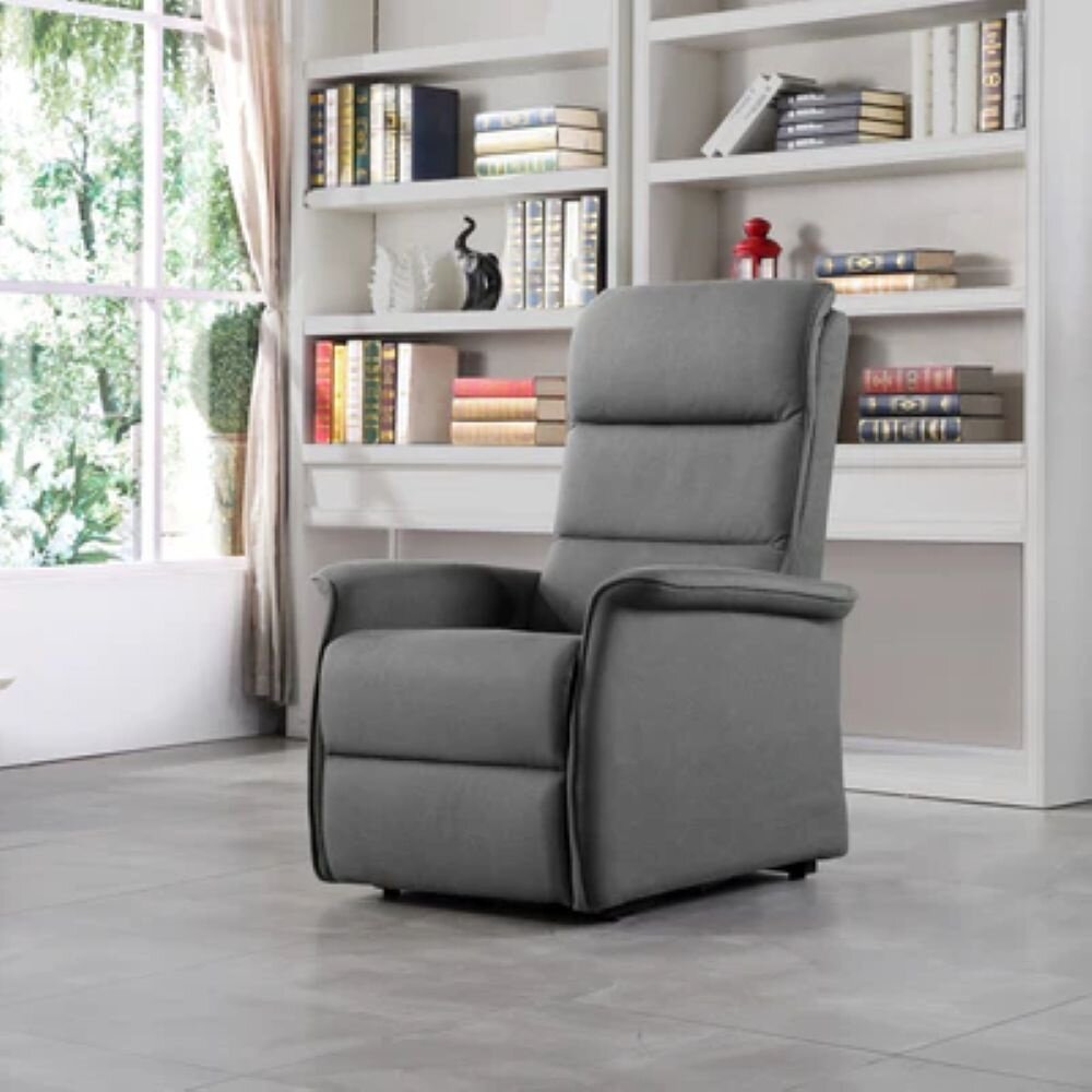 Basiq-seats Turin Sta-op stoel met 2 motoren - Stof, Donkergrijs