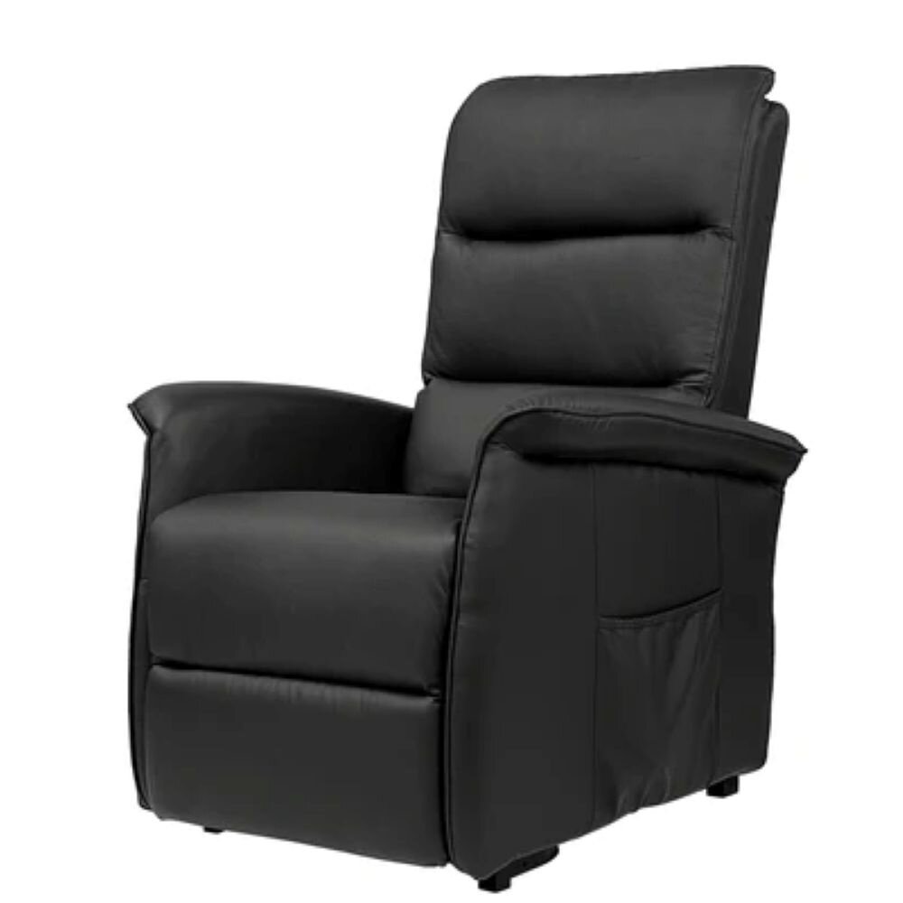 Basiq-seats Turin Sta-op stoel met 2 motoren - Leer, Zwart