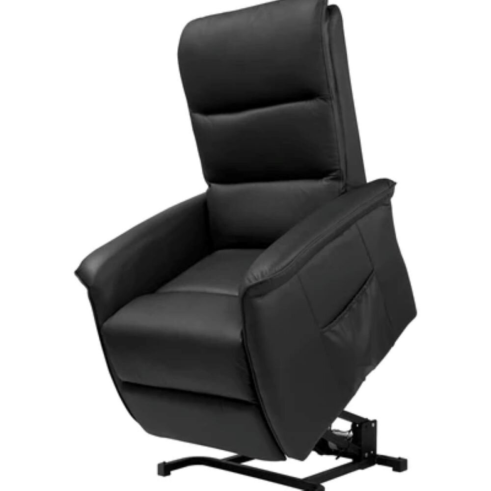 Basiq-seats Turin Sta-op stoel met 2 motoren - Leer, Zwart