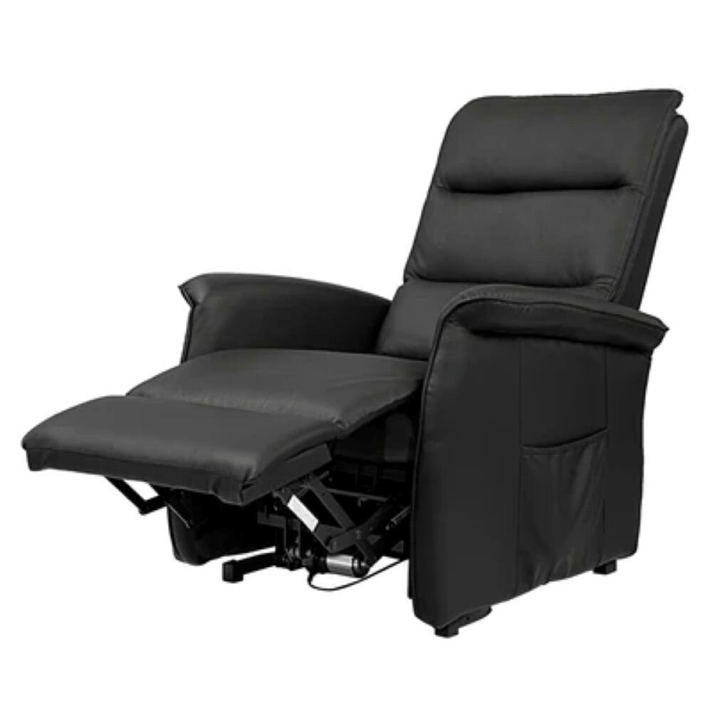 Basiq-seats Turin Sta-op stoel met 2 motoren - Leer, Zwart