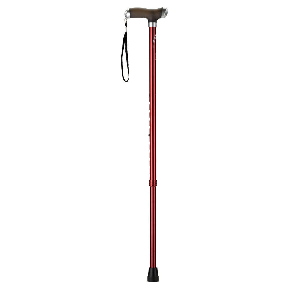 MultiMotion MultiMotion wandelstok met zacht siliconen handvat - Rood