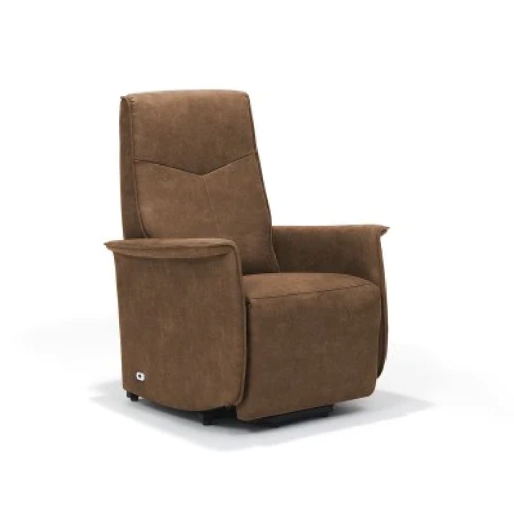 Basiq-seats Madrid Sta-op stoel met 2 motoren - Ingebouwde accu - Cognac