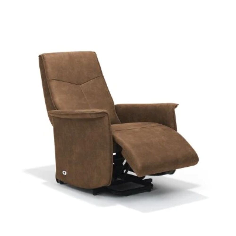 Basiq-seats Madrid Sta-op stoel met 2 motoren - Ingebouwde accu - Cognac