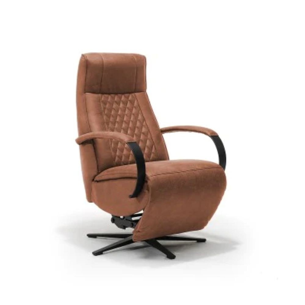 Basiq-seats Malaga draaibare Sta-op stoel met 2 motoren - Ingebouwde accu - Cognac