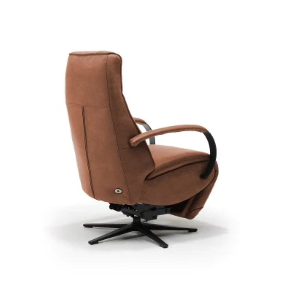 Basiq-seats Malaga draaibare Sta-op stoel met 2 motoren - Ingebouwde accu - Cognac