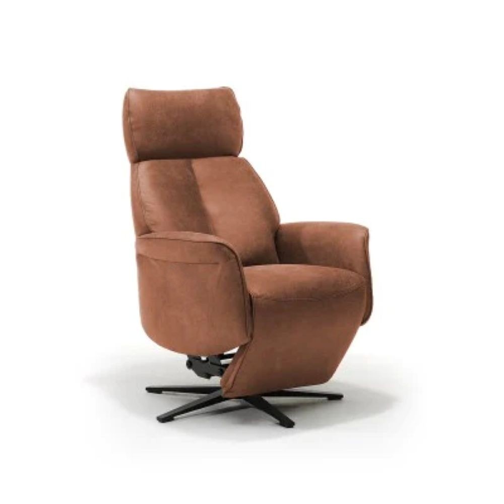 Basiq-seats Valencia draaibare Sta-op stoel met 2 motoren - Ingebouwde accu - Cognac