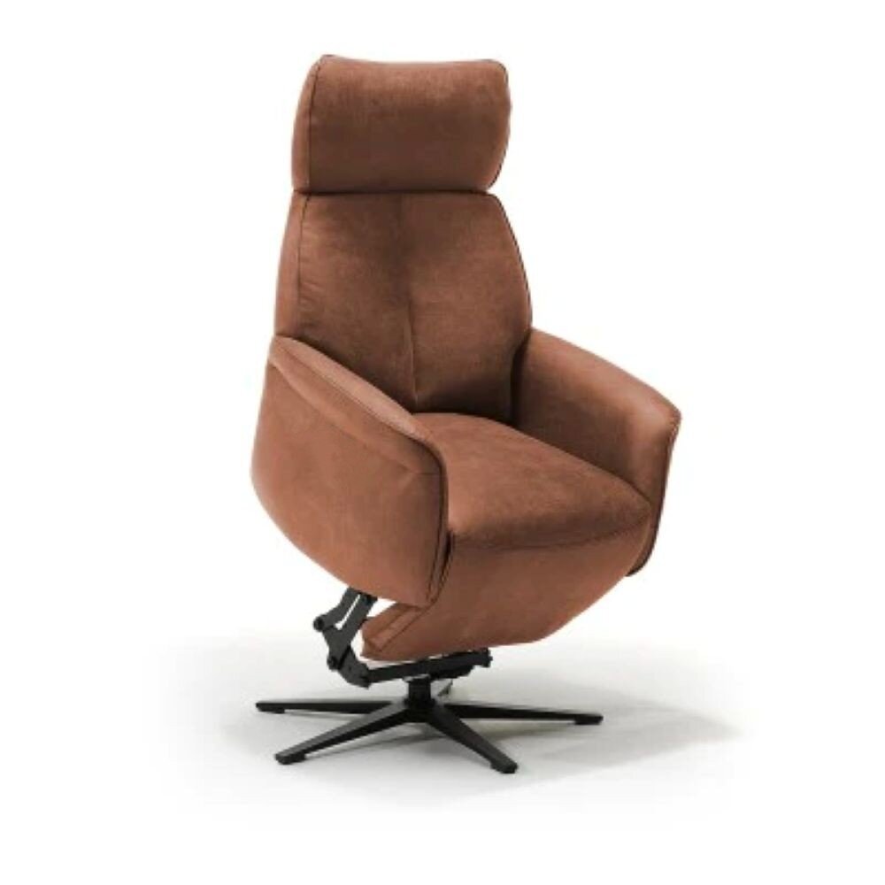 Basiq-seats Valencia draaibare Sta-op stoel met 2 motoren - Ingebouwde accu - Cognac