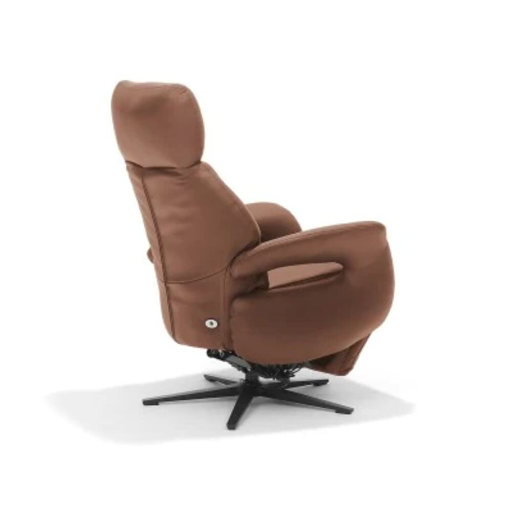 Basiq-seats Valencia draaibare Sta-op stoel met 2 motoren - Ingebouwde accu - Cognac