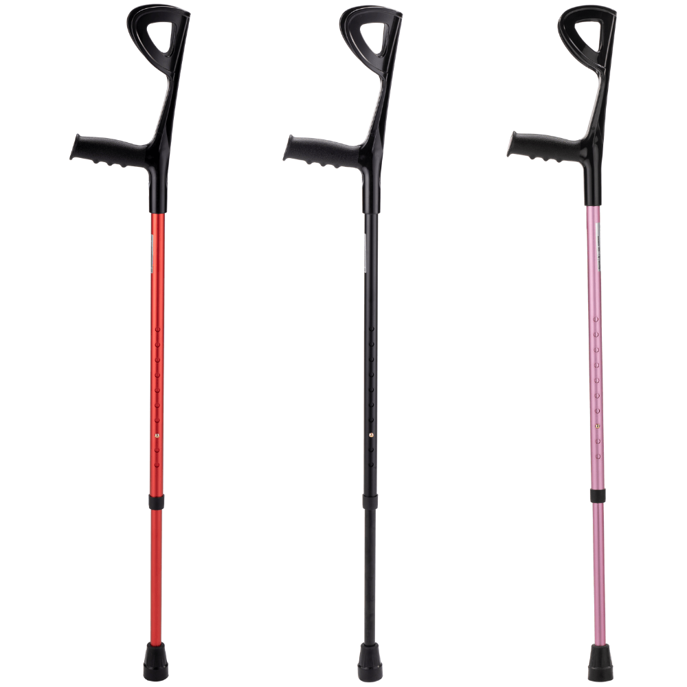 MultiMotion Gekleurde elleboogkrukken met open manchet