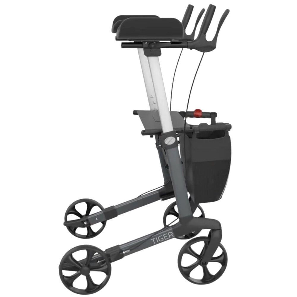 Mobilex Mobilex Tiger Indoor rollator met onderarmschalen – Antraciet