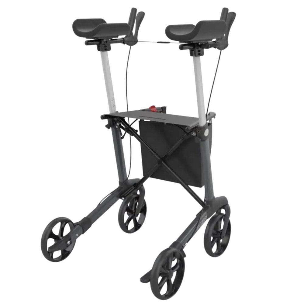 Mobilex Mobilex Tiger Indoor rollator met onderarmschalen – Antraciet