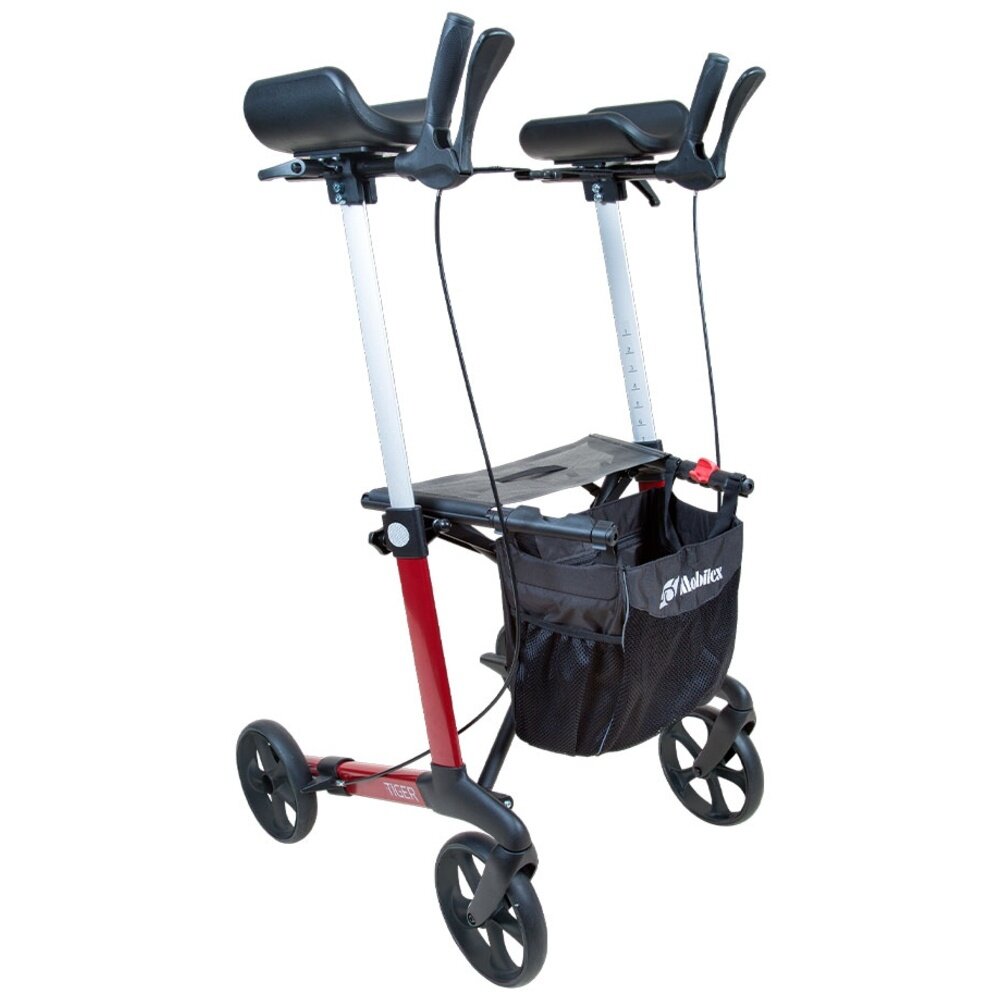 Mobilex Mobilex Tiger Indoor rollator met onderarmschalen – Rood