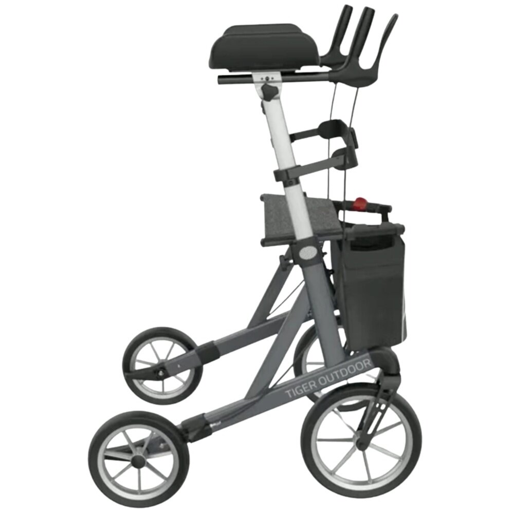 Mobilex Mobilex Tiger Outdoor rollator met onderarmschalen  en softwielen– Antraciet