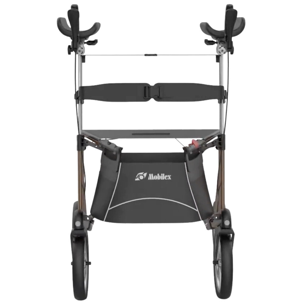 Mobilex Mobilex Tiger Outdoor rollator met onderarmschalen  en softwielen– Bruin