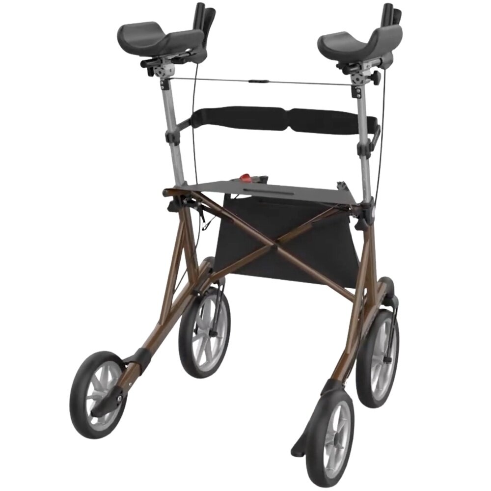 Mobilex Mobilex Tiger Outdoor rollator met onderarmschalen  en softwielen– Bruin